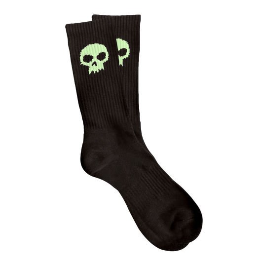 SKULL SOCKS - BLACK / GLOW IN THE DARK